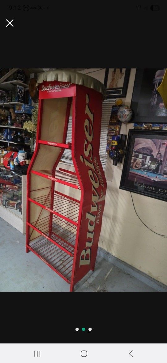 Collector Budweiser Shelf
