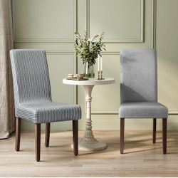 Dining Chairs, Parsons Chairs with Removable Fabric Cover, High Back, for Dining Room Kitchen, Set of 4. Thick Seat, 22.8 x 18.9 x 39.4 Inches, Cream 