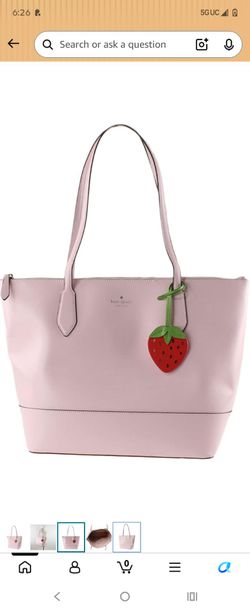 Kate Spade New York Braelynn Tote Shoulder Bag with Strawberry in Pink