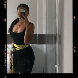 Offwhite Yellow Industrial Belt 