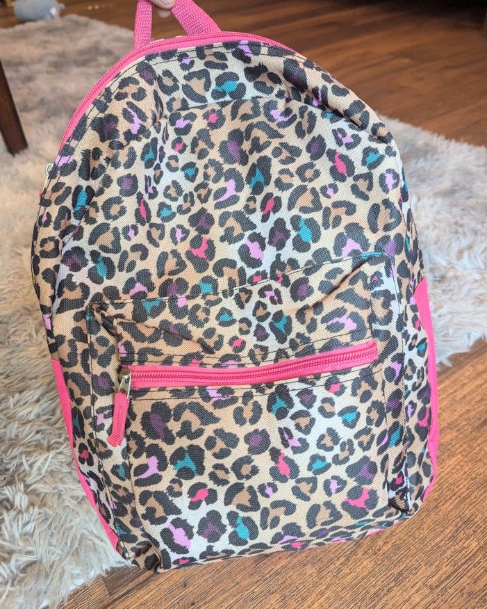 Backpack Small Cheetah & Hot Pink Backpack