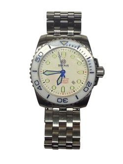 Deep Blue Sea Ram 500 Automatic Watch 46mm Stainelss Steel White