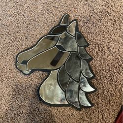 Mirrored Horse Head Decoration 