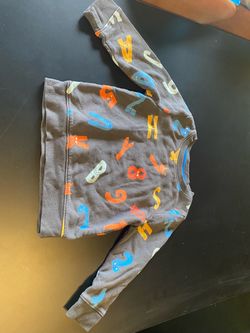 Kids Long Sleeve Shirt with Letter Print