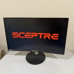 Curved 27" FHD 1080p 75Hz LED Monitor HDMI VGA Build-In Speakers EDGE-LESS Me...