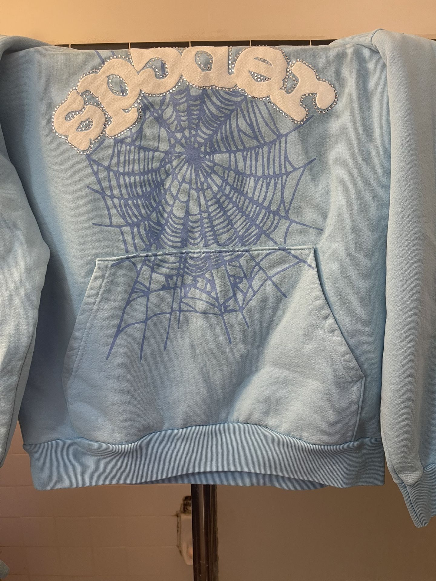 Sp5der Hoodie Light Blue