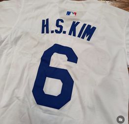 H.S. Kim Dodgers White Men Jersey
