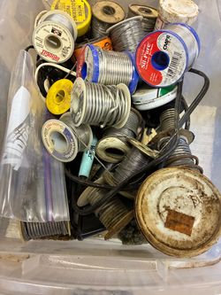 A huge collection of various kinds of solder