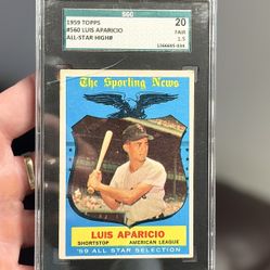 Nice 👍!! Graded 1959 Topps Luis Aparicio Baseball Card !