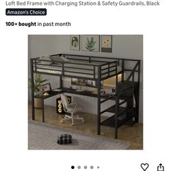 Loft Bed With Desk- Fits Full Size Mattress 