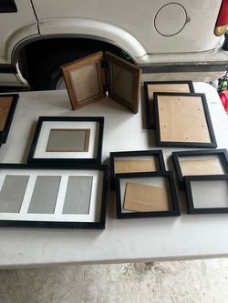 Assorted Picture Frame Lot – Black & Wood Frames