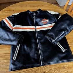 Women's large harley davison jacket Faux Leather