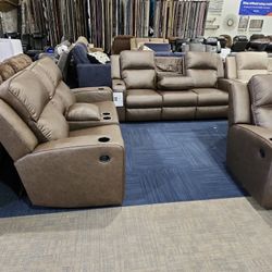 Reclining Sofa and Loveseat Set