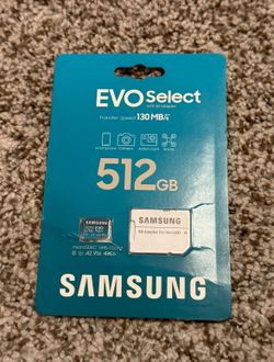 Samsung EVO Select 512GB microSDXC UHS-I Memory Card (with SD Adapter)