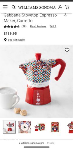 Bialetti Moka Dolce & Gabbana Stovetop Espresso Maker, Carretto
