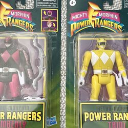 Hasbro MMPR Retro Morphin Rangers Pink & Yellow - New Toys & Collectibles