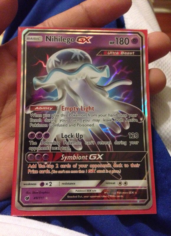 Pokemon Card Nihilego GX shiny excellent condition