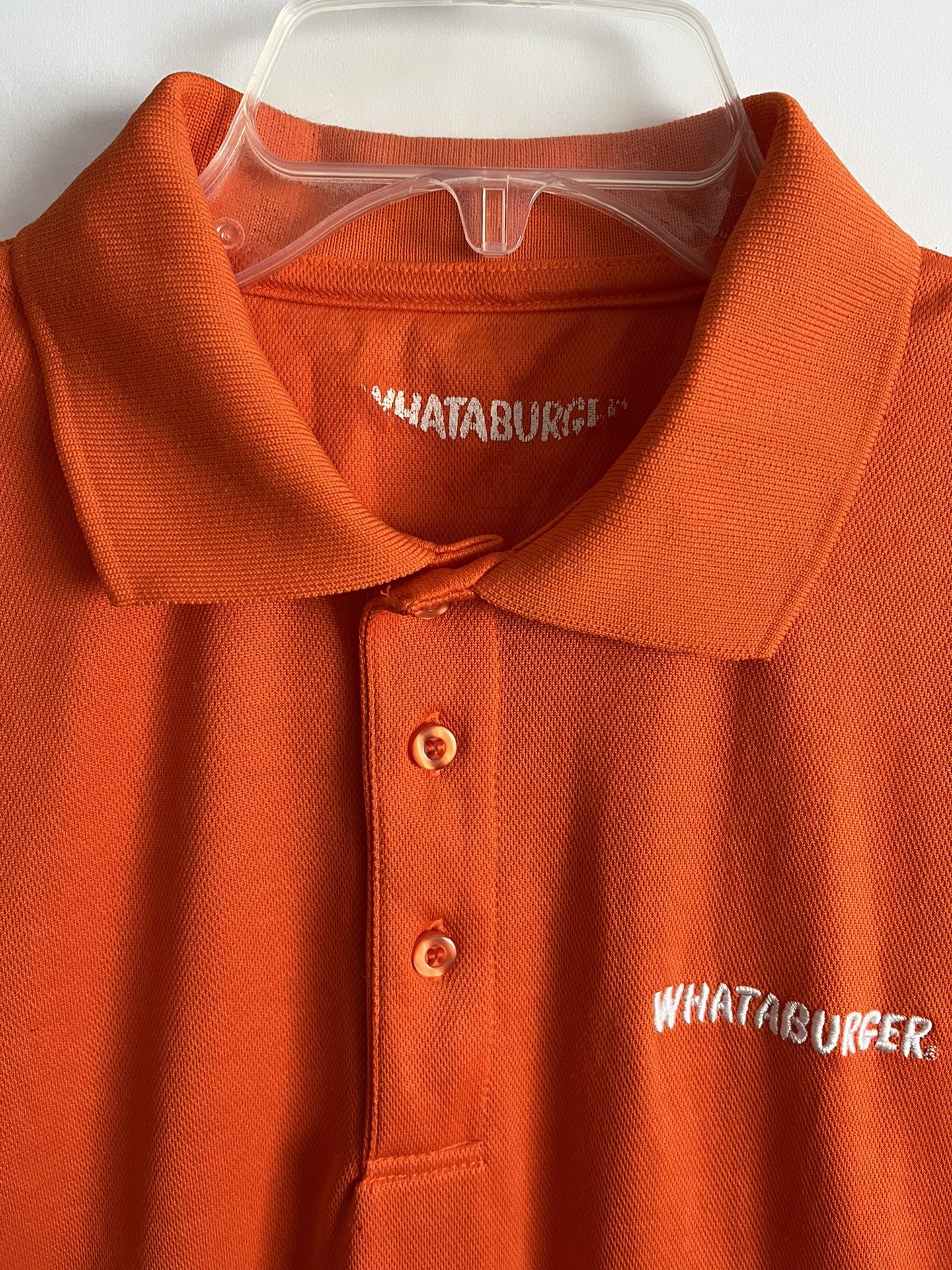 Whataburger Short Sleeve Polo Men's M Orange Uniform Employee