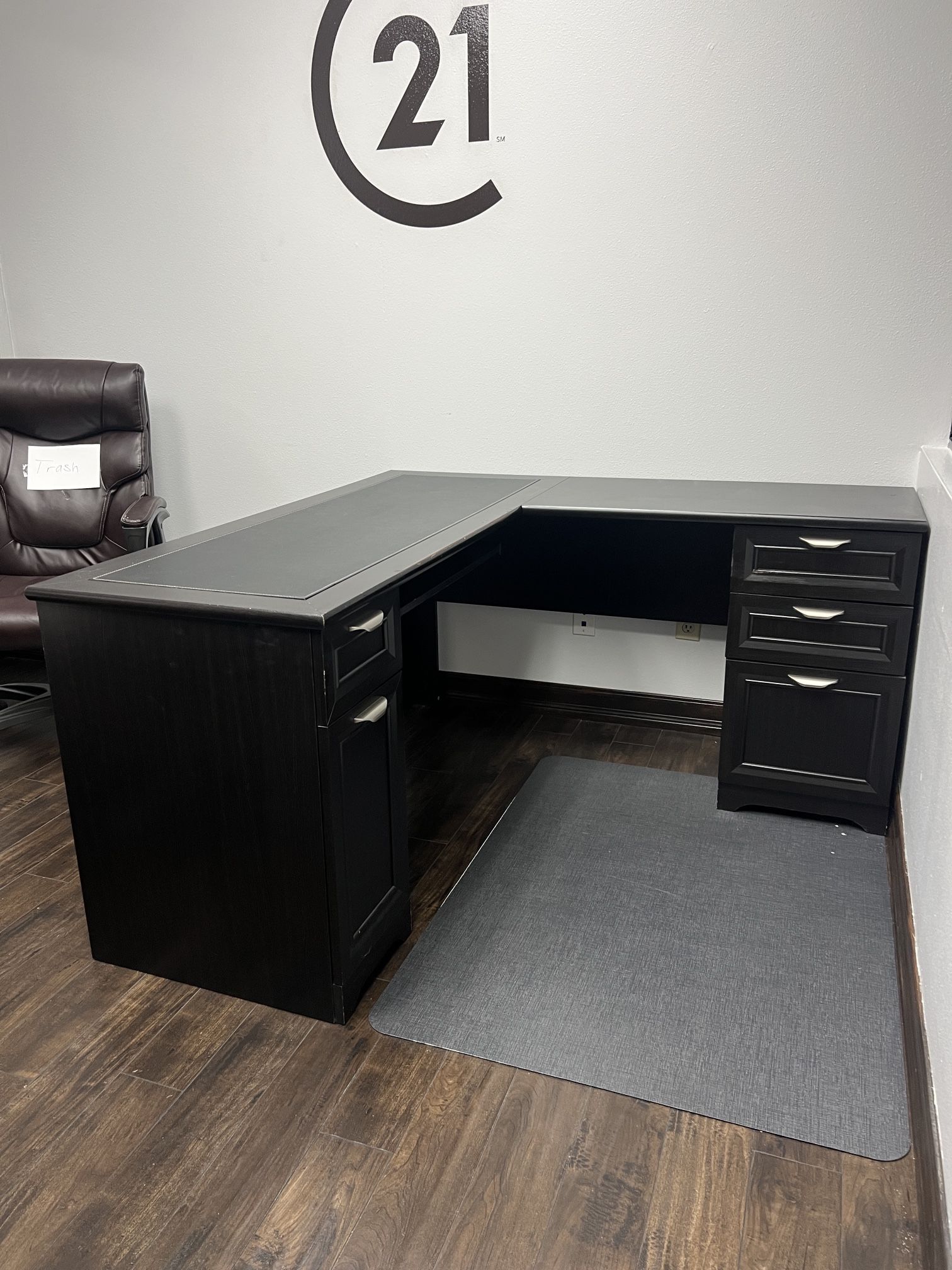Brown Office Corner Desk