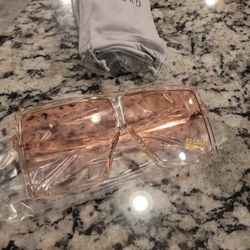 Rose Gold Square Oversized Sunglasses