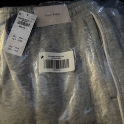 Hollister grey baggy sweatpants size medium
