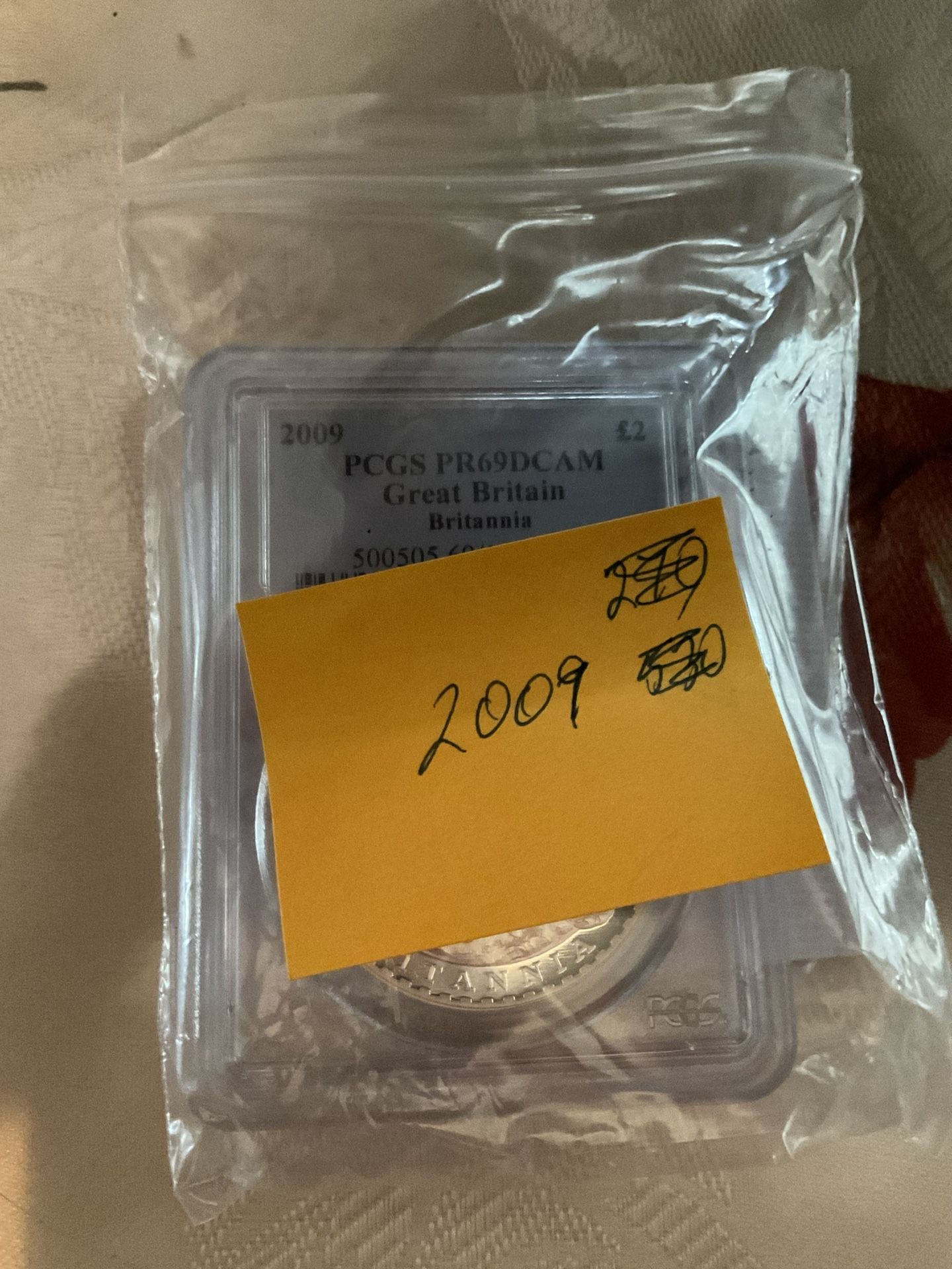 2009 & 2010 £2 Britannia SILVER proof- Graded