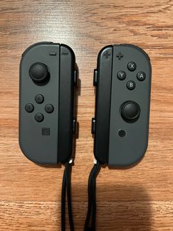 Nintendo Switch Gray Joy Con Controller w/ Straps