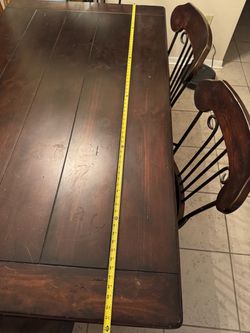 Free Wooden table and six chairs