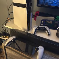 Ps5 Pro With Disc Drive And Ps5 Portal Handheld 