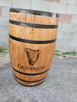 Custom Guinness Half-Barrel Wooden Shelf