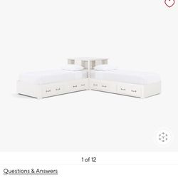Pottery Barn Twin Corner Beds  