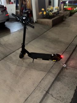Black Electric Scooter with Lights