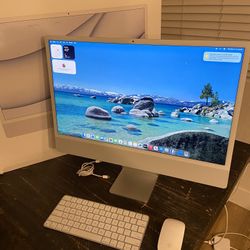 2021 Apple iMac M1 Processor  24-inch Silver 8gb Ram 512gb Ssd Complete With Original Box , Keyboard And Mouse 