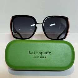 New Kate Spade Kimber/g/s Black Pink Gradient Gray Sunglasses 