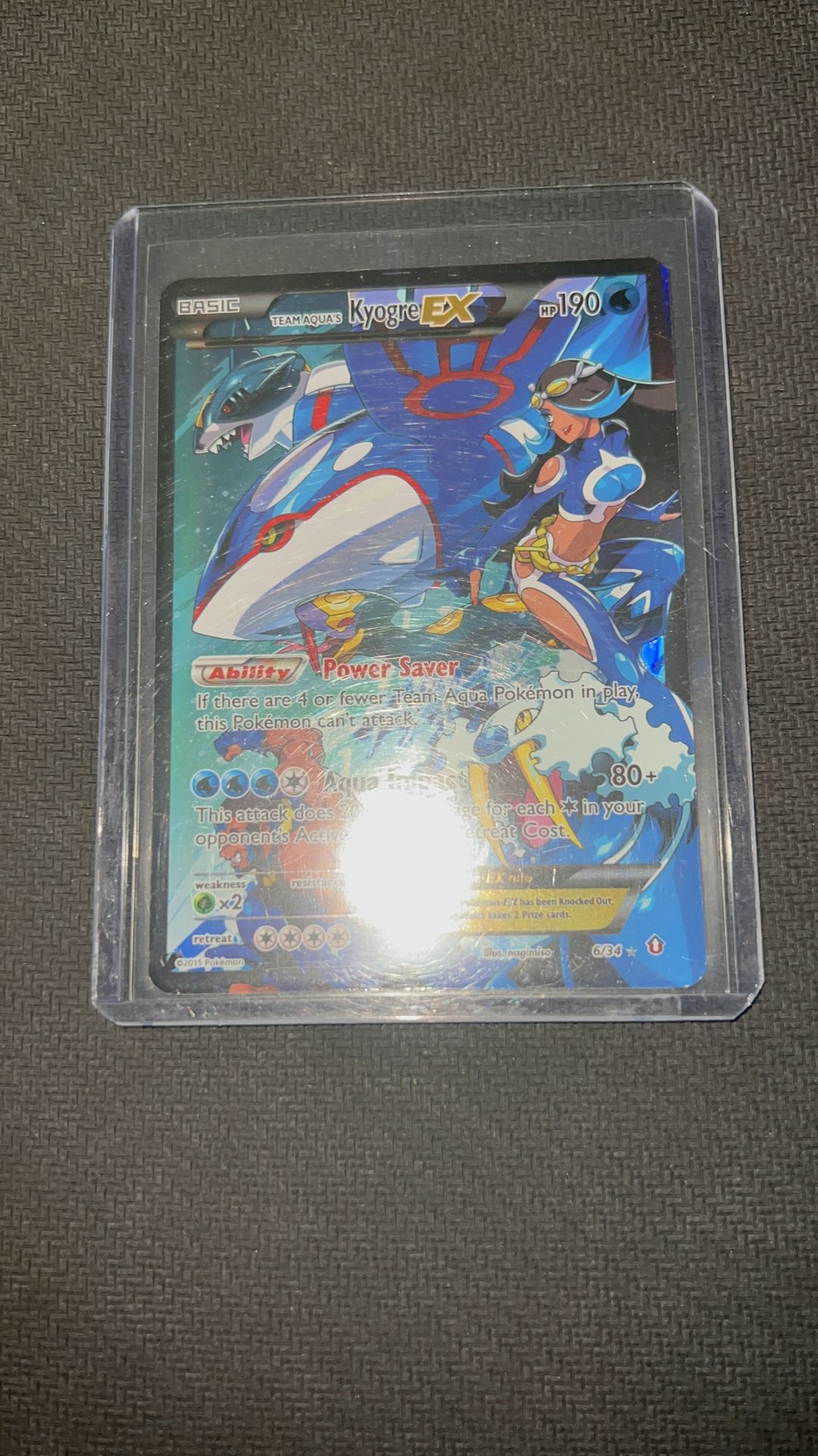 Pokemon Cards Double Crisis Team Aqua’s Kyogre EX
