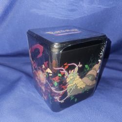 Pokemon TCG Stacking Tin, Factory Sealed, 2025 3 Booster Pks, 2 Stickers