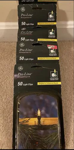 GE Pro-Line Light Clips with Adhesive Pad (6) packages (50 Light Clips per pack)