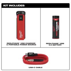 Milwaukee USB Charger and Portable Battery 