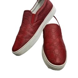 Gucci Gucci Dublin Gg Red Embossed Slip On Mens Red