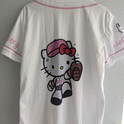 Women's Medium Hello Kitty Baseball Jersey 