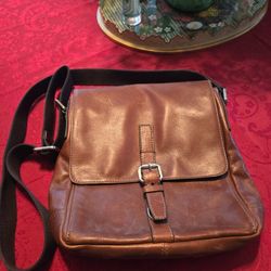 Fossil Leather Messenger Bag