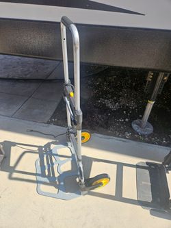 Folding Hand Truck Dolly with Yellow Wheels