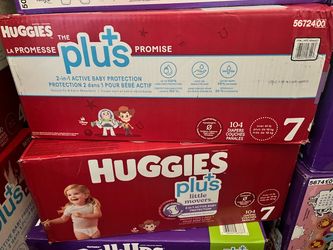 Huggies Plus Little Movers Size 7 Diapers 104 Count