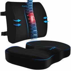 CushZone Seat Cushion and Lumbar Support Set