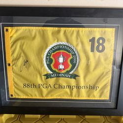 88th PGA Championship Flag Framed And Golf Ball Medinah, IL