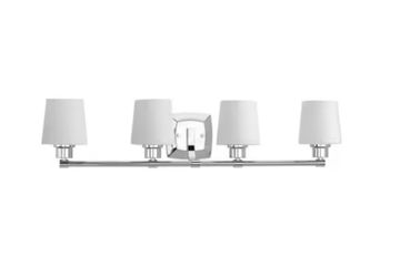 Progress Lighting Glance 30.37-in 4 Light Polished Chrome Modern/contemporary Bathroom Vanity light. New