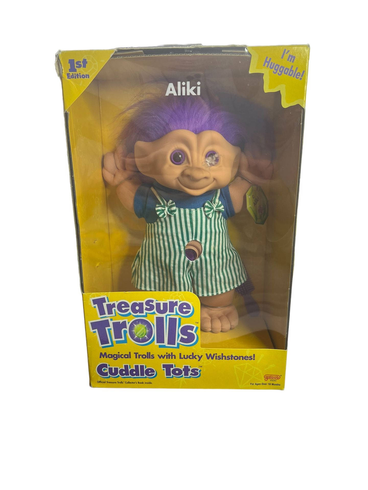 1998 GALOOB TREASURE TROLLS CUDDLE TOTS 1st EDITION ALIKI Huggable TOY DOLL NEW This 1998 Galoob Treasure Trolls Cuddle Tots 1st Edition Aliki Huggab