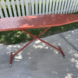 Vintage Metal Ironing Board In Excellent Condition 