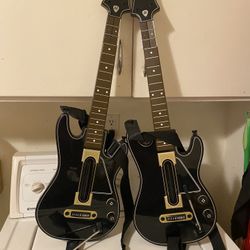 4 PlayStation Guitar Hero Guitars Rockband Ps2 PS3 Wireless And Wired No Dongles