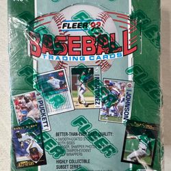 1992 Fleet Baseball Factory Sealed Wax Box- 36 Packs